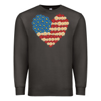 Smoke american heart flag Premium Sweatshirt - MaliasSmallBusiness