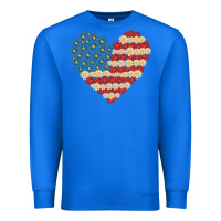 True Royal american heart flag Premium Sweatshirt - MaliasSmallBusiness