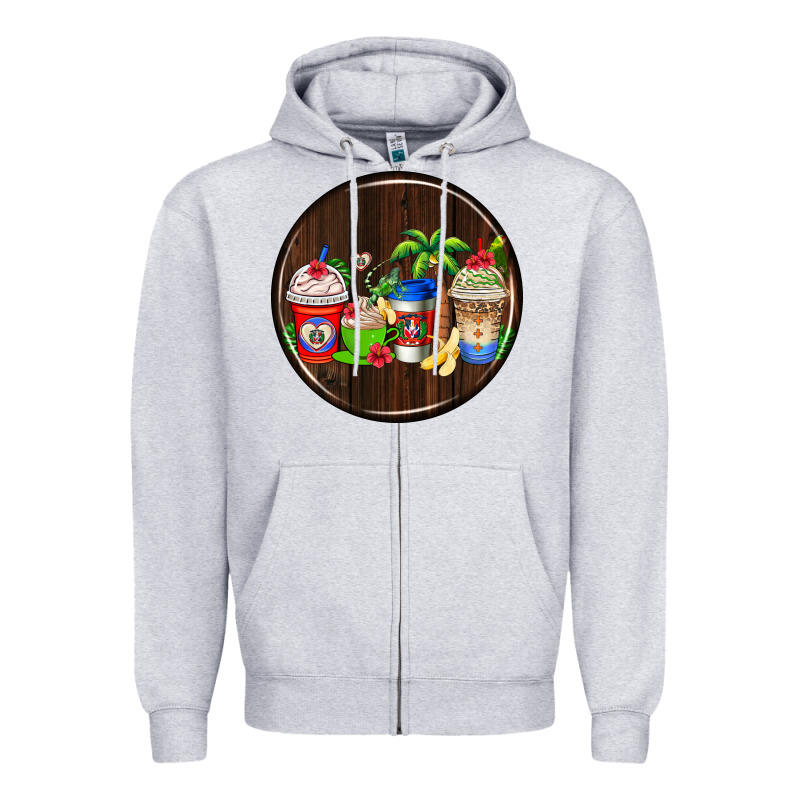 Dominican Republic Coasters Zipper Hoodie by AdoDesignShop | Teevron