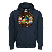 Navy dominican republic coasters Zipper Hoodie - AdoDesignShop