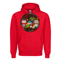 Red dominican republic coasters Zipper Hoodie - AdoDesignShop