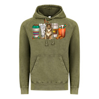 Vintage Olive collie dog coffee cups Vintage Hoodie - texasbilliewilder