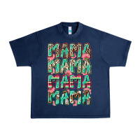 Navy mama mama mama mama Urban Heavy Tee - Zillion Design Studio