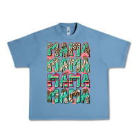 Pebble Blue mama mama mama mama Urban Heavy Tee - Zillion Design Studio