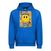 Cobalt happy vibes smiley face Urban Hoodie - BarkalooDesign