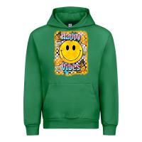 Emerald happy vibes smiley face Urban Hoodie - BarkalooDesign