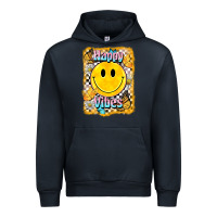 Navy happy vibes smiley face Urban Hoodie - BarkalooDesign