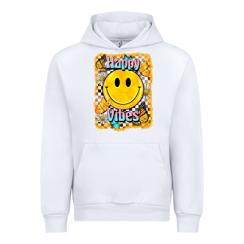 Happy Vibes Smiley Face Urban Hoodie by BarkalooDesign | Teevron