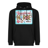 Black Western Registered Nurse Heavyweight Hoodie - LillyAllenDesigns