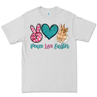 Dove Grey peace love easter with bunny and butterfly Premium Tee - Artiststas