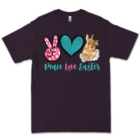 Plum peace love easter with bunny and butterfly Premium Tee - Artiststas