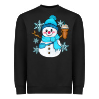 Black cute snowman Heavyweight Sweatshirt - Zillion Design Studio