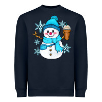 Navy cute snowman Heavyweight Sweatshirt - Zillion Design Studio