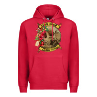 Cardinal Sorta merry sorta scary skull Premium Hoodie - NancyCooperArtShop