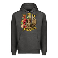 Charcoal Heather Sorta merry sorta scary skull Premium Hoodie - NancyCooperArtShop