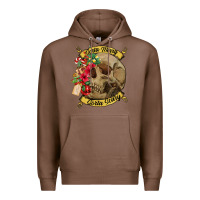 Chestnut Sorta merry sorta scary skull Premium Hoodie - NancyCooperArtShop