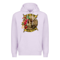 Lilac Sorta merry sorta scary skull Premium Hoodie - NancyCooperArtShop
