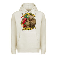 Oatmeal Heather Sorta merry sorta scary skull Premium Hoodie - NancyCooperArtShop