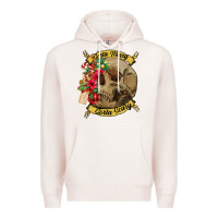 Pale Pink Sorta merry sorta scary skull Premium Hoodie - NancyCooperArtShop