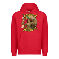 Red Sorta merry sorta scary skull Premium Hoodie - NancyCooperArtShop
