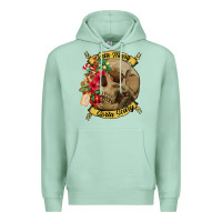 Seafoam Sorta merry sorta scary skull Premium Hoodie - NancyCooperArtShop