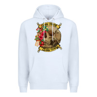 White Sorta merry sorta scary skull Premium Hoodie - NancyCooperArtShop