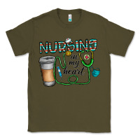 Army Green nursing İn my heart Classic Tee - CowhideDigitalArt