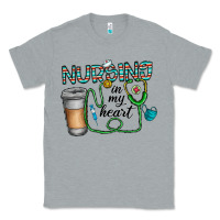Heather Grey nursing İn my heart Classic Tee - CowhideDigitalArt