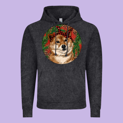 Shiba Inu Christmas Vintage Hoodie Designed By Ranaportraitstore