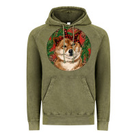 Vintage Olive Shiba Inu Christmas Vintage Hoodie - RanaPortraitStore