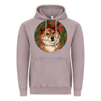 Vintage Zinc Shiba Inu Christmas Vintage Hoodie - RanaPortraitStore