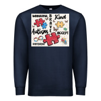 Navy autism Premium Sweatshirt - MaliasSmallBusiness