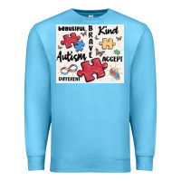 Ocean Blue autism Premium Sweatshirt - MaliasSmallBusiness