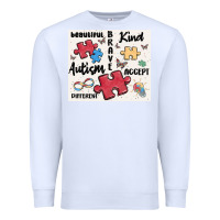 White autism Premium Sweatshirt - MaliasSmallBusiness