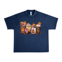 Navy leopard rose glitter flowers coffee cups Urban Heavy Tee - Zillion Design Studio