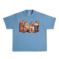 Pebble Blue leopard rose glitter flowers coffee cups Urban Heavy Tee - Zillion Design Studio