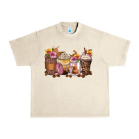 Sandshell leopard rose glitter flowers coffee cups Urban Heavy Tee - Zillion Design Studio