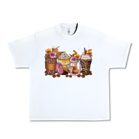 White leopard rose glitter flowers coffee cups Urban Heavy Tee - Zillion Design Studio