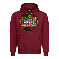 Burgundy dominican republic coasters Zipper Hoodie - AdoDesignShop