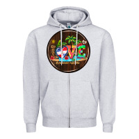Heather Grey dominican republic coasters Zipper Hoodie - AdoDesignShop