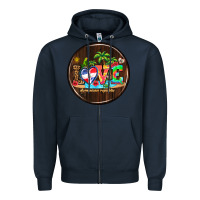 Navy dominican republic coasters Zipper Hoodie - AdoDesignShop