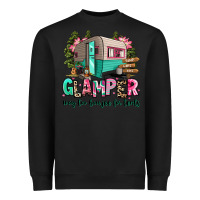 Black glamper way too boujee for tents 2 Heavyweight Sweatshirt - RanaPortraitStore