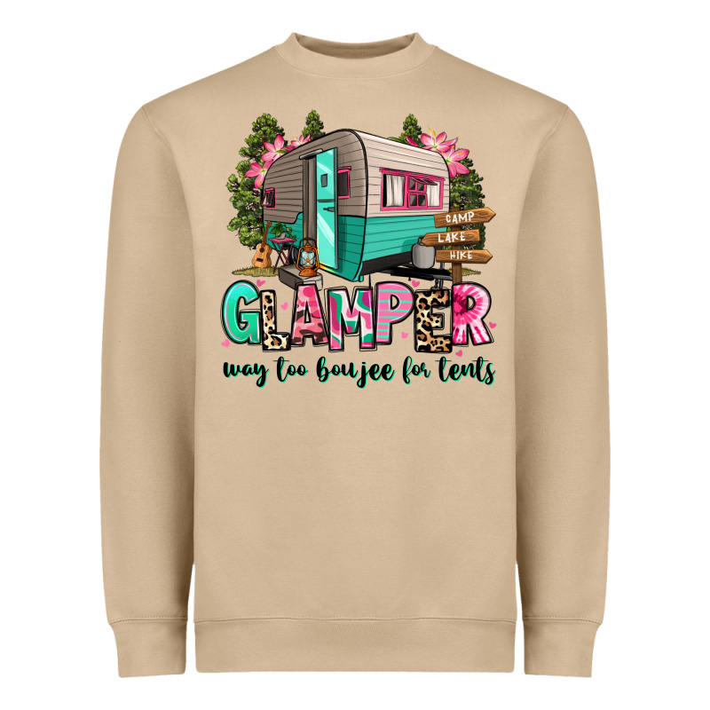 Glamper Way Too Boujee For Tents 2 Heavyweight Sweatshirt by RanaPortraitStore | Teevron