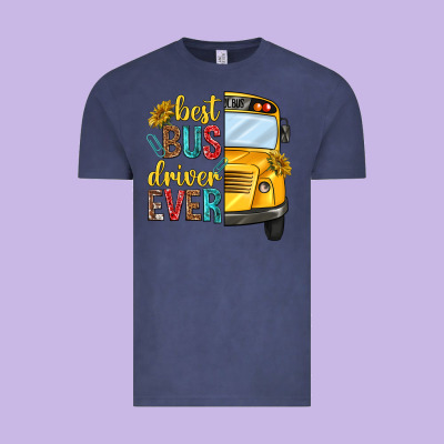 Best Bus Driver Ever Vintage Tee Designed By Texasbilliewilder