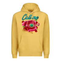 Antique Gold call me roses and pink telephone Premium Hoodie - AdoDesignShop