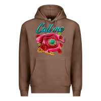 Chestnut call me roses and pink telephone Premium Hoodie - AdoDesignShop