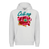 Dove Grey call me roses and pink telephone Premium Hoodie - AdoDesignShop