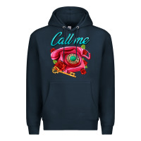 Navy call me roses and pink telephone Premium Hoodie - AdoDesignShop