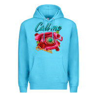 Ocean Blue call me roses and pink telephone Premium Hoodie - AdoDesignShop