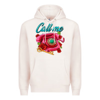 Pale Pink call me roses and pink telephone Premium Hoodie - AdoDesignShop